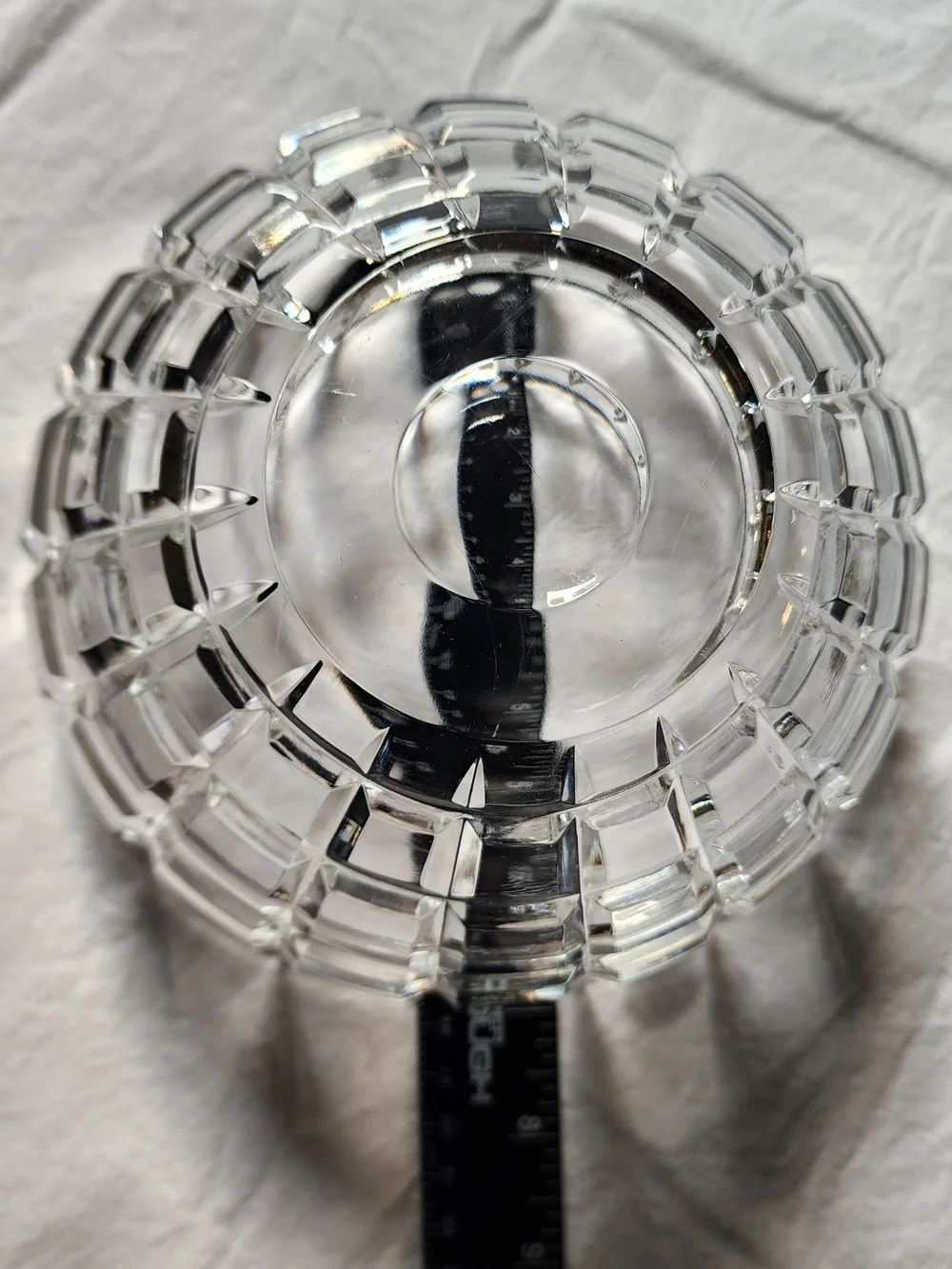 Cut Crystal Glass Serving Bowl - Clear